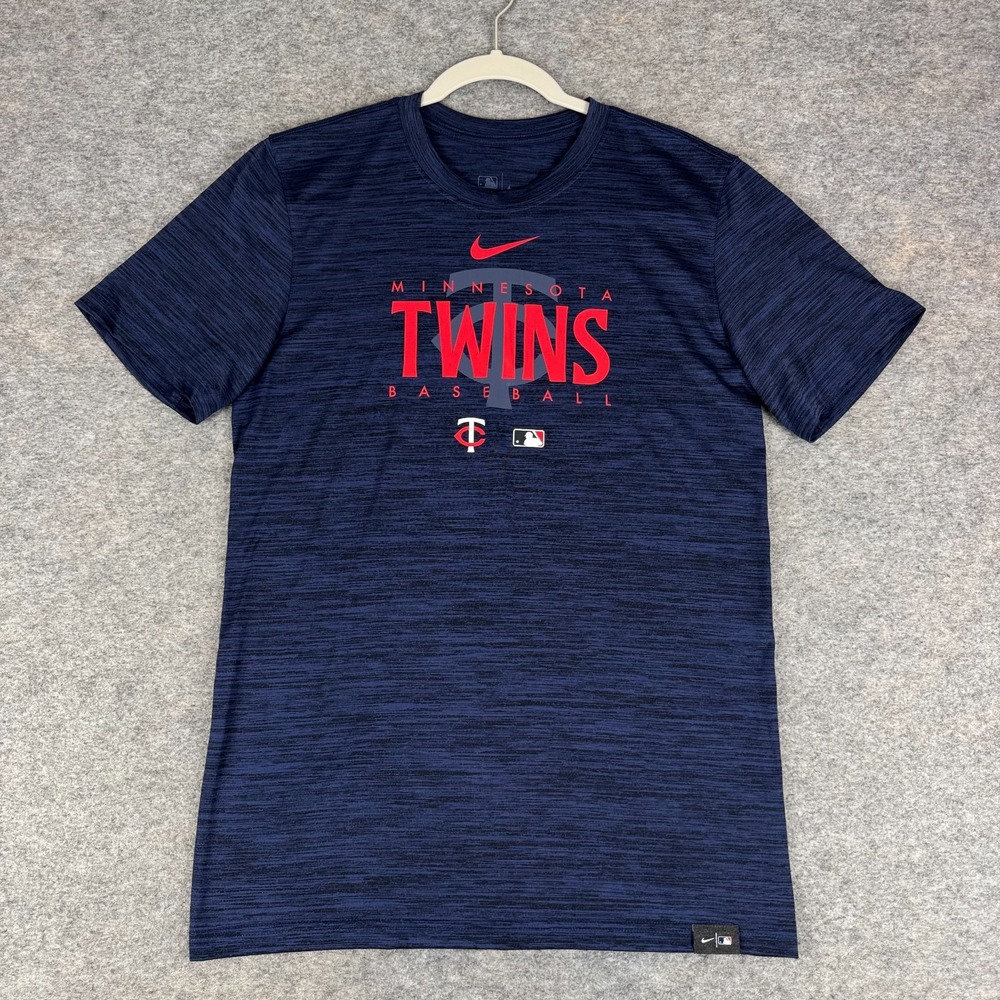 Nike Dri Fit Minnesota Twins T-Shirt Tee MLB Blue Mens Small S